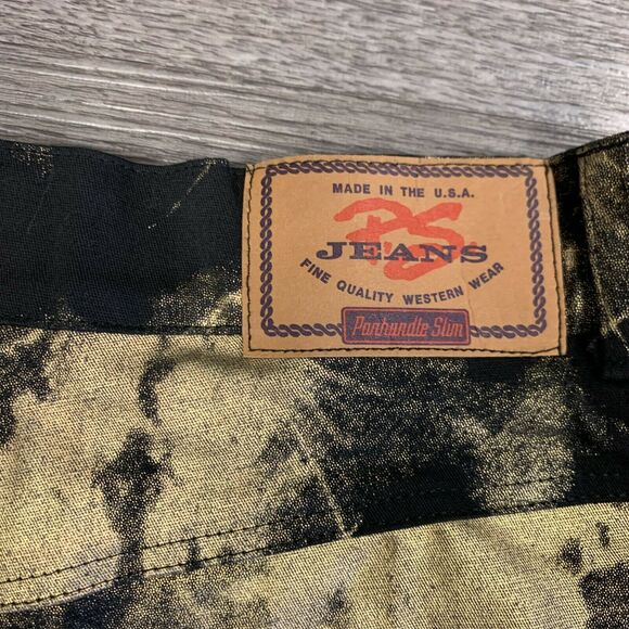 Panhandle Slim Metallic Coated Jeans Women Size 3/4 Rock n Roll High Rise Skinny - Picture 7 of 10